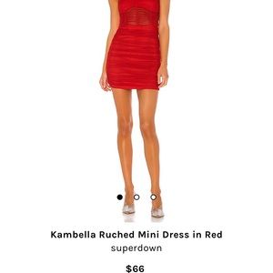 Revolve Superdown Kambella Ruched Mini Dress Large